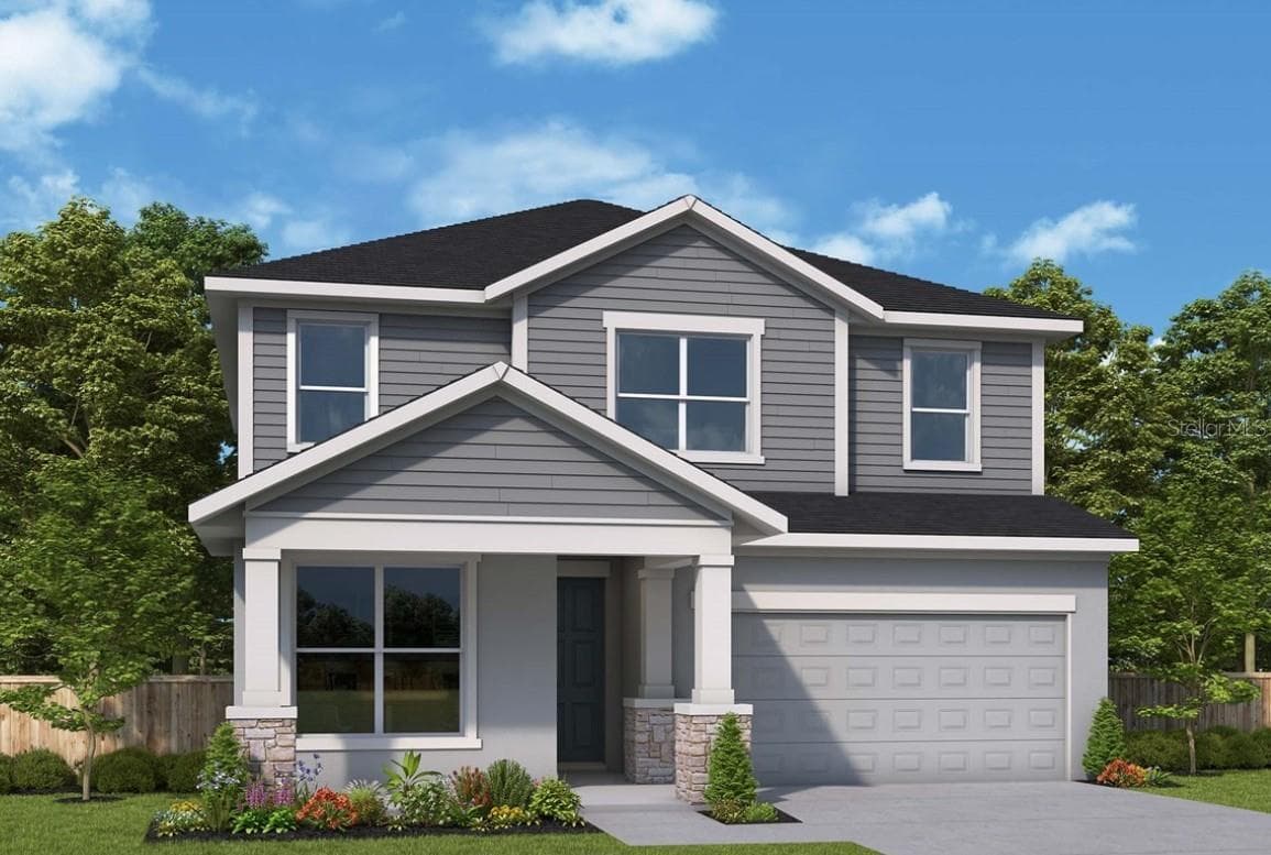 Front Exterior Rendering **Paint Colors May Vary - 5843 NATIVE OAK ST, MOUNT DORA