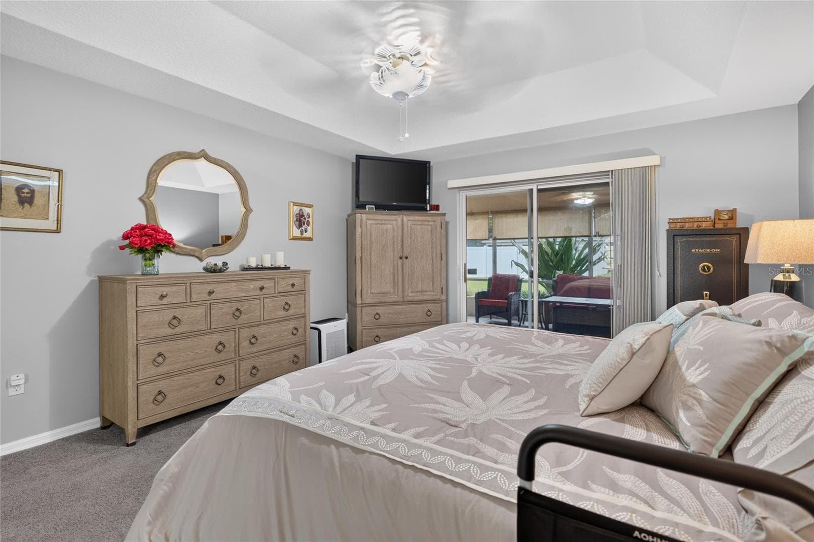 Primary Bedroom with direct sunroom access - 110 BURROUGHS DR, PALM COAST