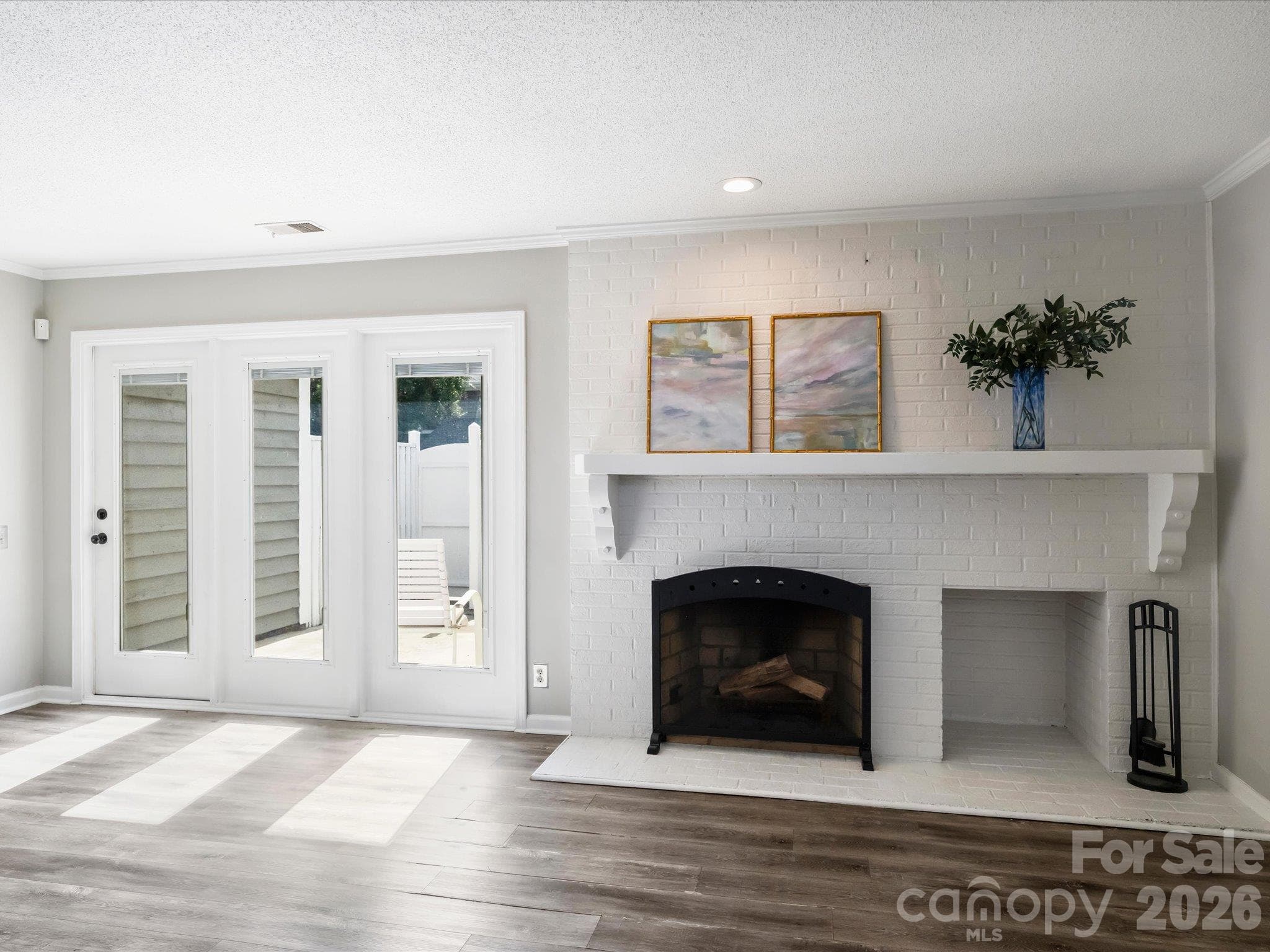 Patio Doors with Slider Blinds inside Glass - 7243 Meeting Street, Charlotte