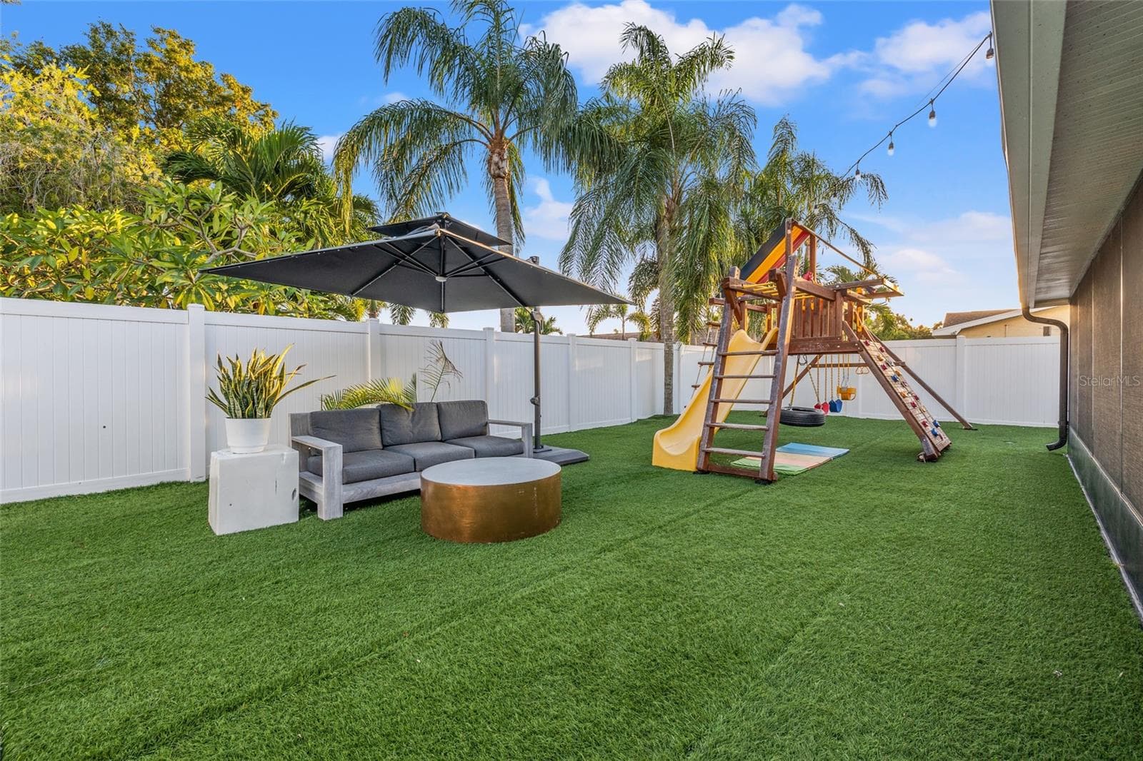 Backyard with Artificial Turf - 9270 119TH AVE, LARGO