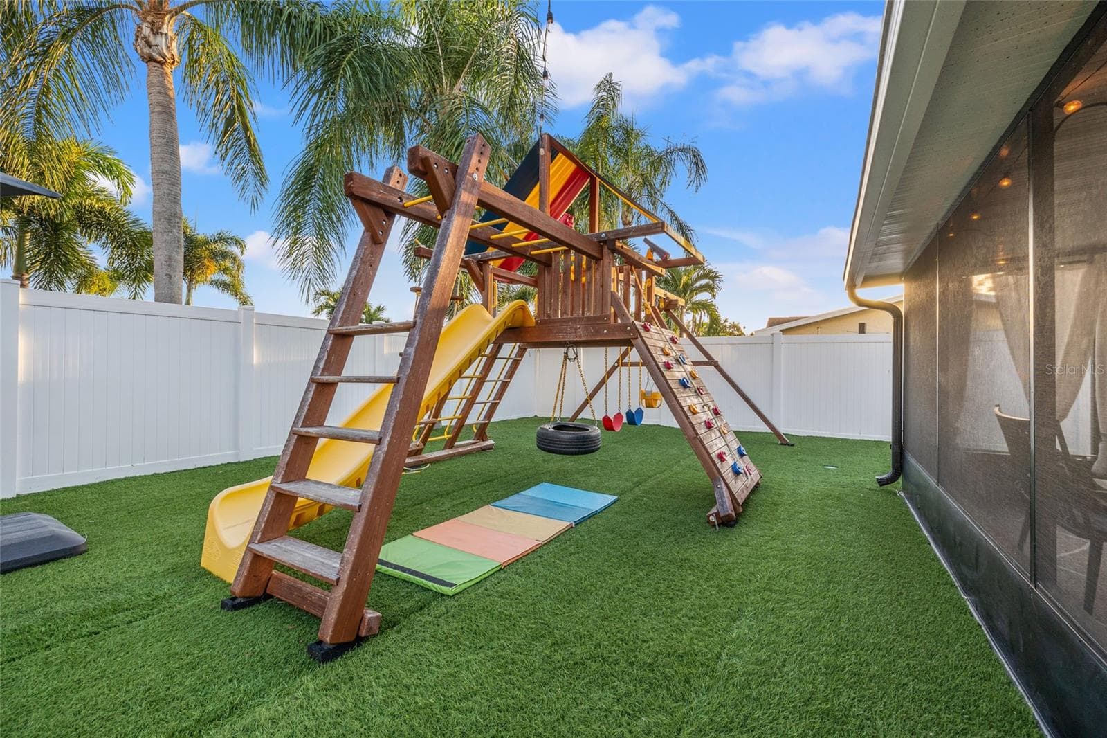 Backyard with Artificial Turf - 9270 119TH AVE, LARGO