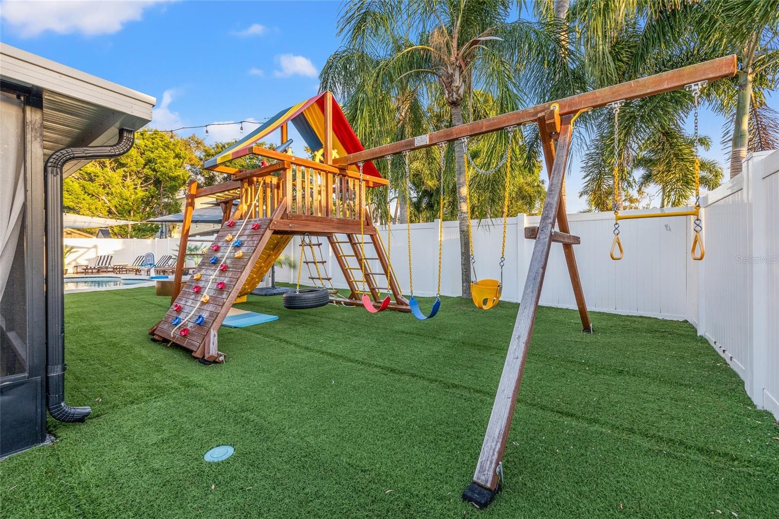 Backyard with Artificial Turf - 9270 119TH AVE, LARGO