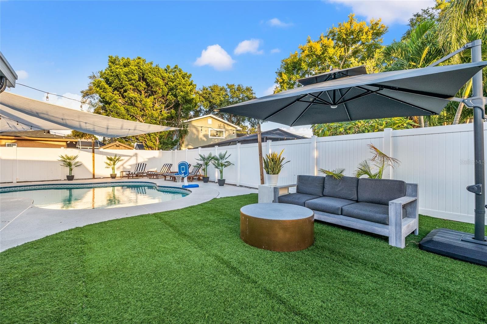 Backyard with Artificial Turf and Pool - 9270 119TH AVE, LARGO
