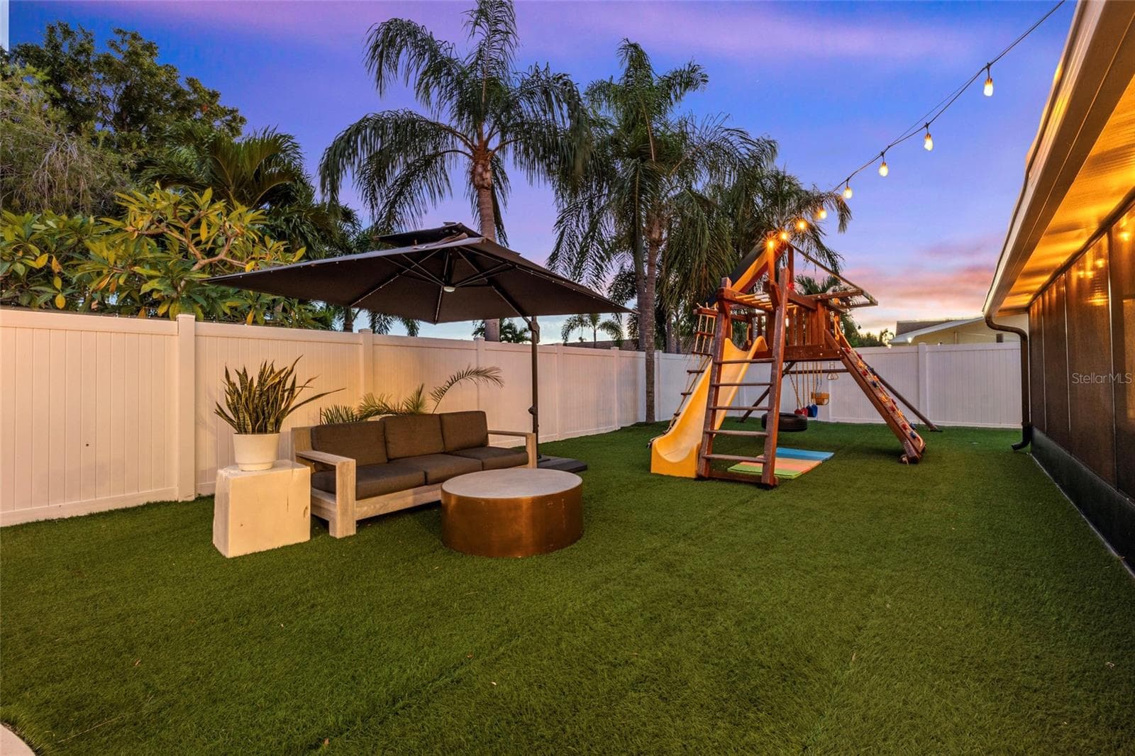 Backyard with Artificial Turf - 9270 119TH AVE, LARGO