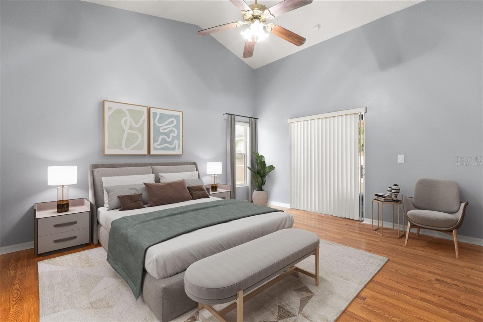 Virtually staged primary bedroom - 755 VIA MILANO, APOPKA
