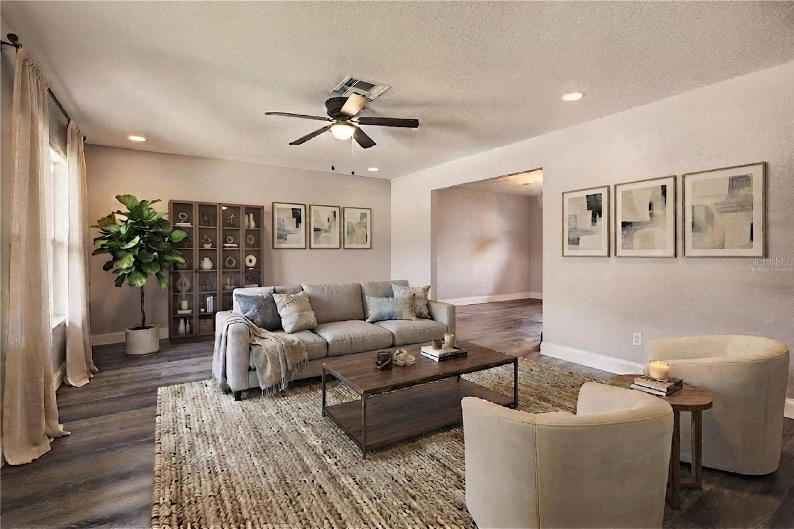 Great room option virtually staged - 2228 KING CHARLES CT, WINTER PARK