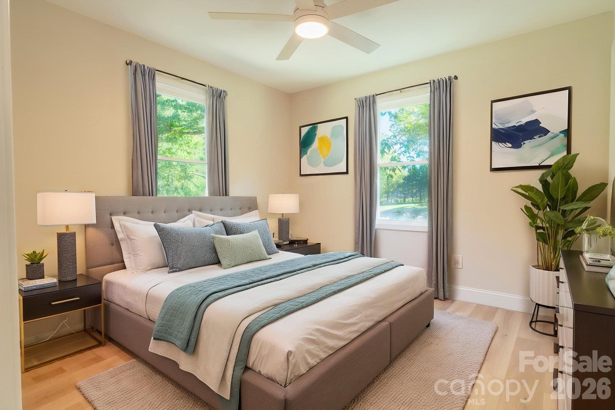Bedroom virtually staged - 3078 Pax Hill Road, Morganton