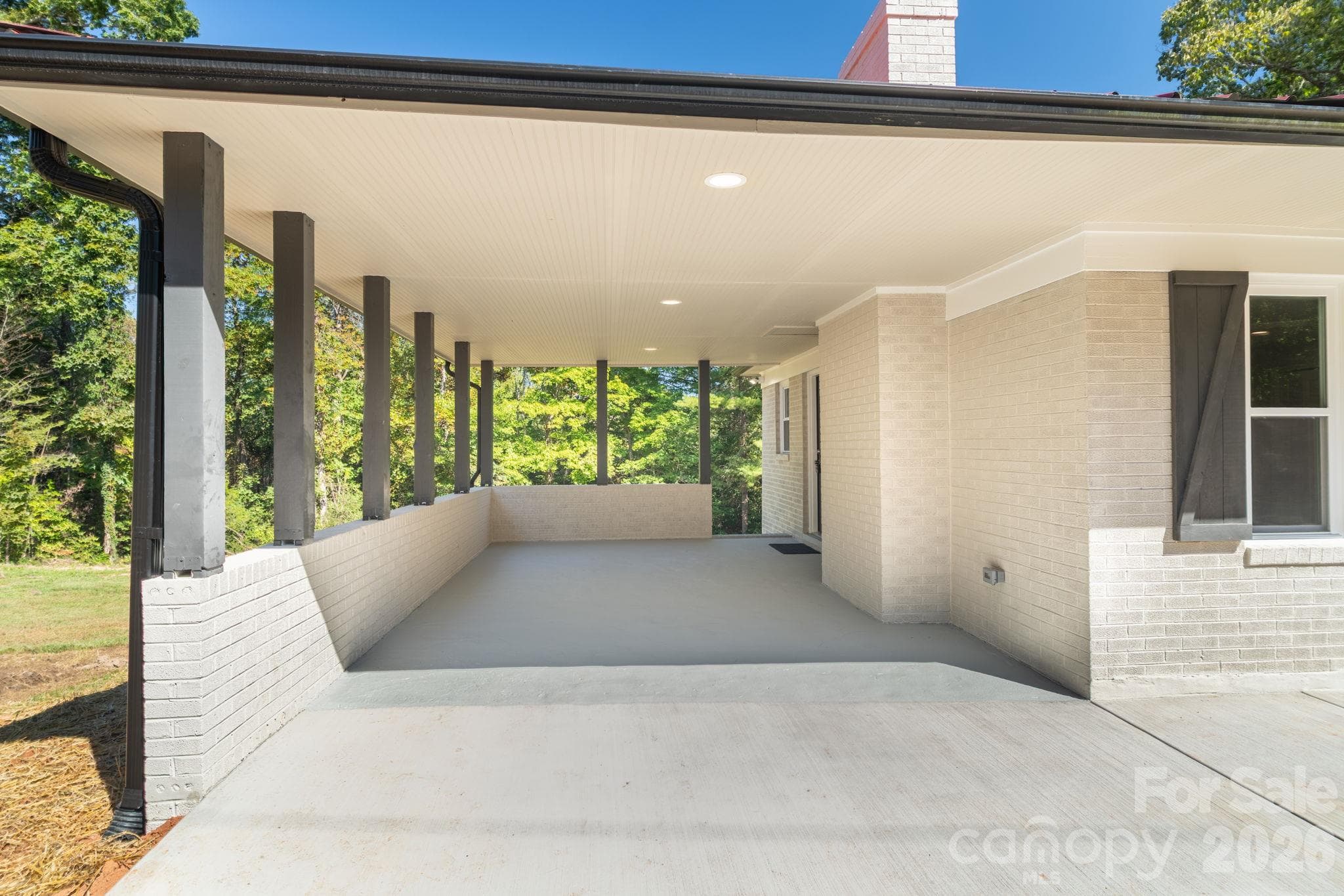 Carport with recessed lighting - 3078 Pax Hill Road, Morganton