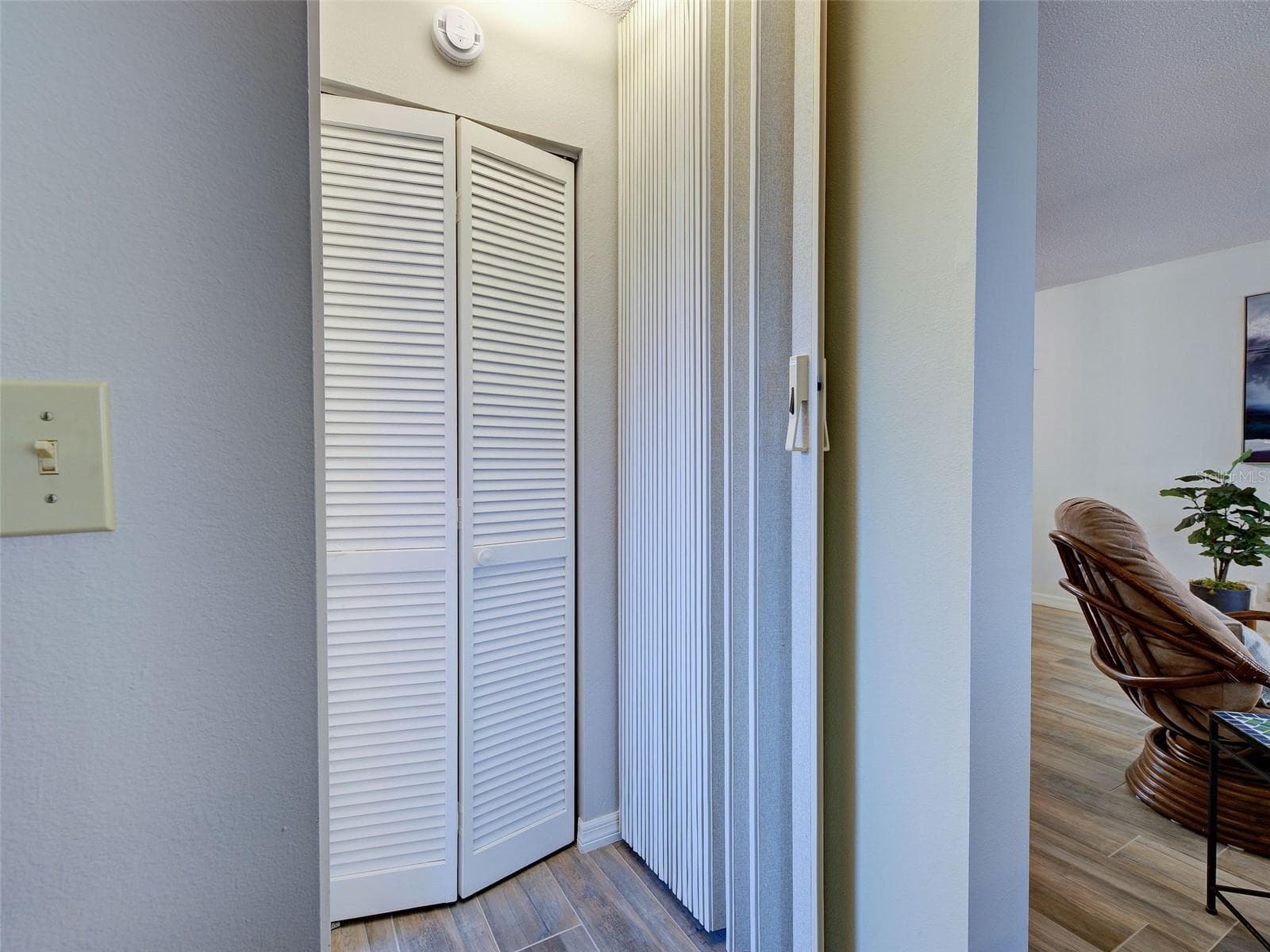 The wall is out of the way when not in use.  There is also a linen closet for extra storage - 435 CERROMAR LN #329, VENICE