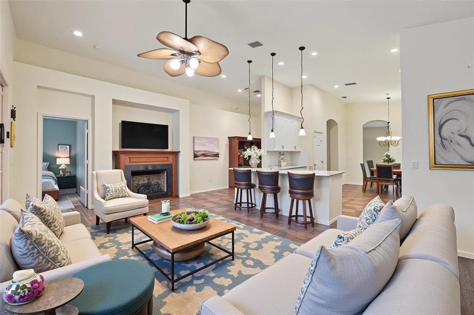 Open Family RoomVirtually Staged - 8417 FENWICK AVE, TAMPA