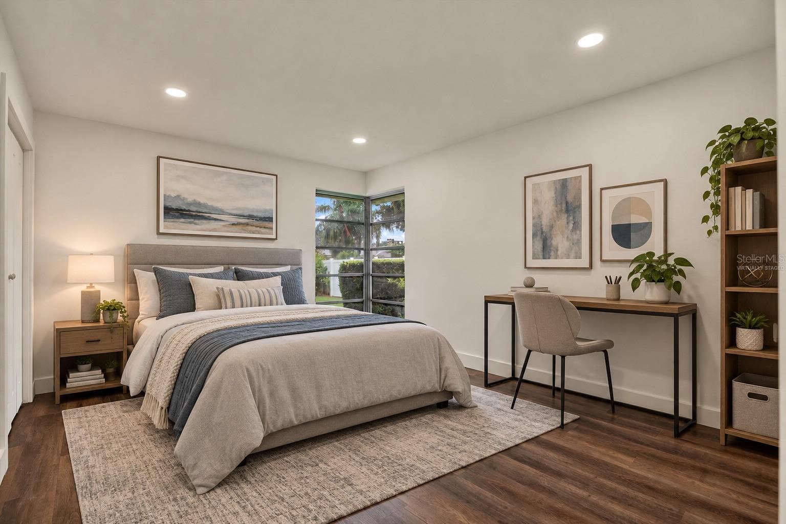 Virtually Staged bedroom 1 - 2661 PEBBLE BEACH DR, CLEARWATER