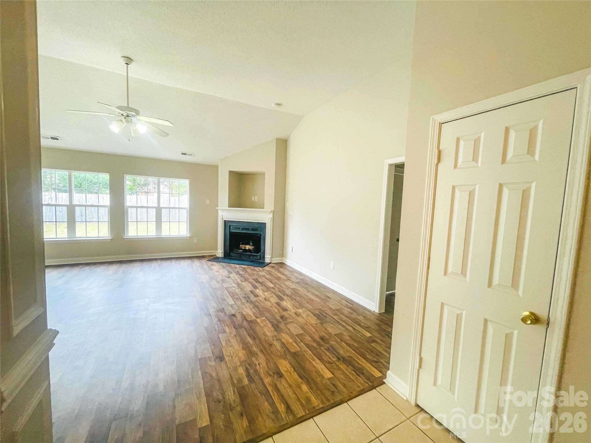 Family room w/ fireplace - 1011 Cadberry Court, Indian Trail