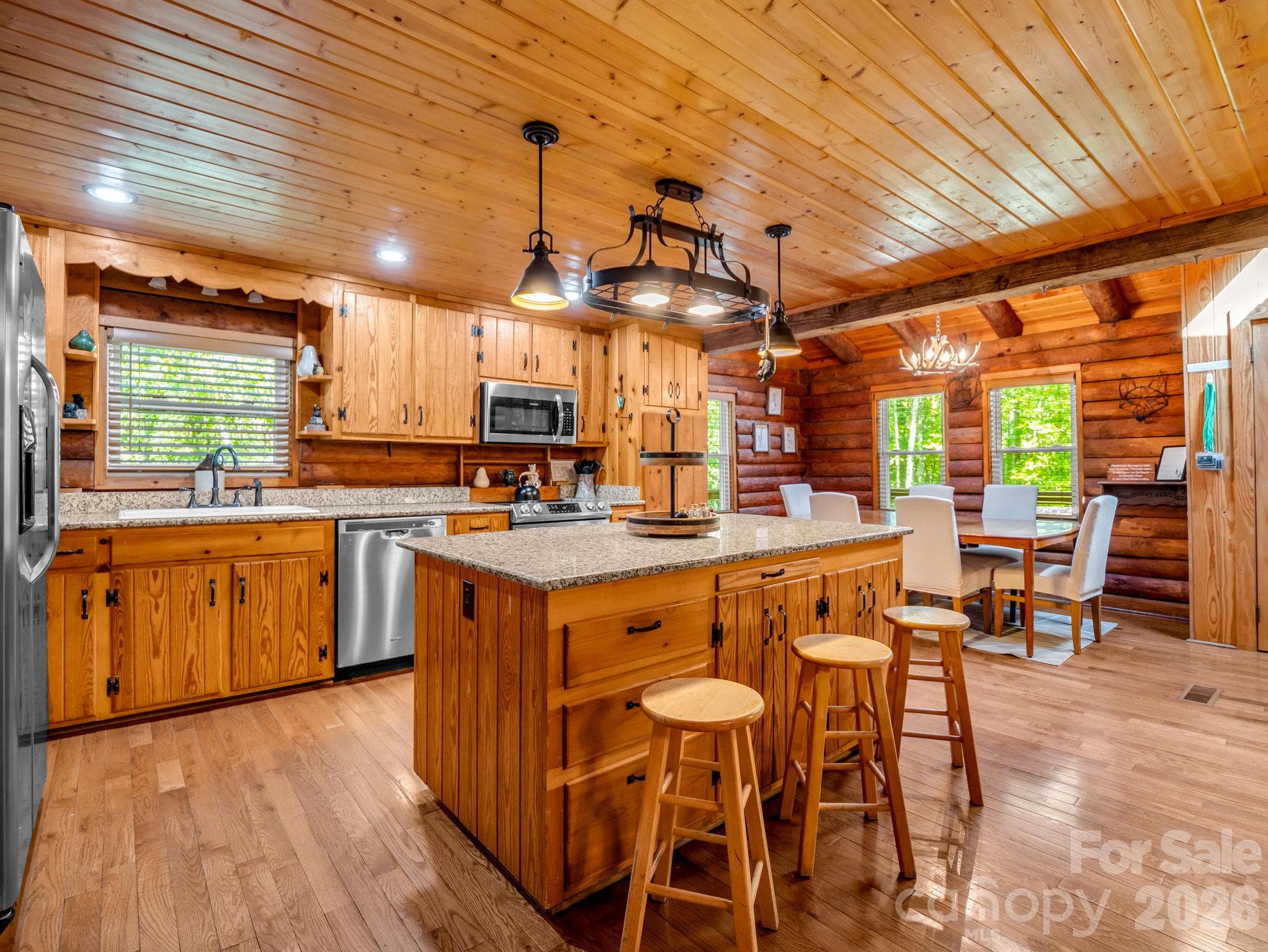 Kitchen Island with seating - 127 Cattail Road, Lake Lure