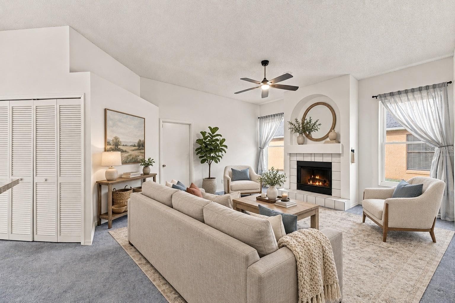 Family room - VIRTUALLY STAGED - 5531 DELANO LN, ORLANDO