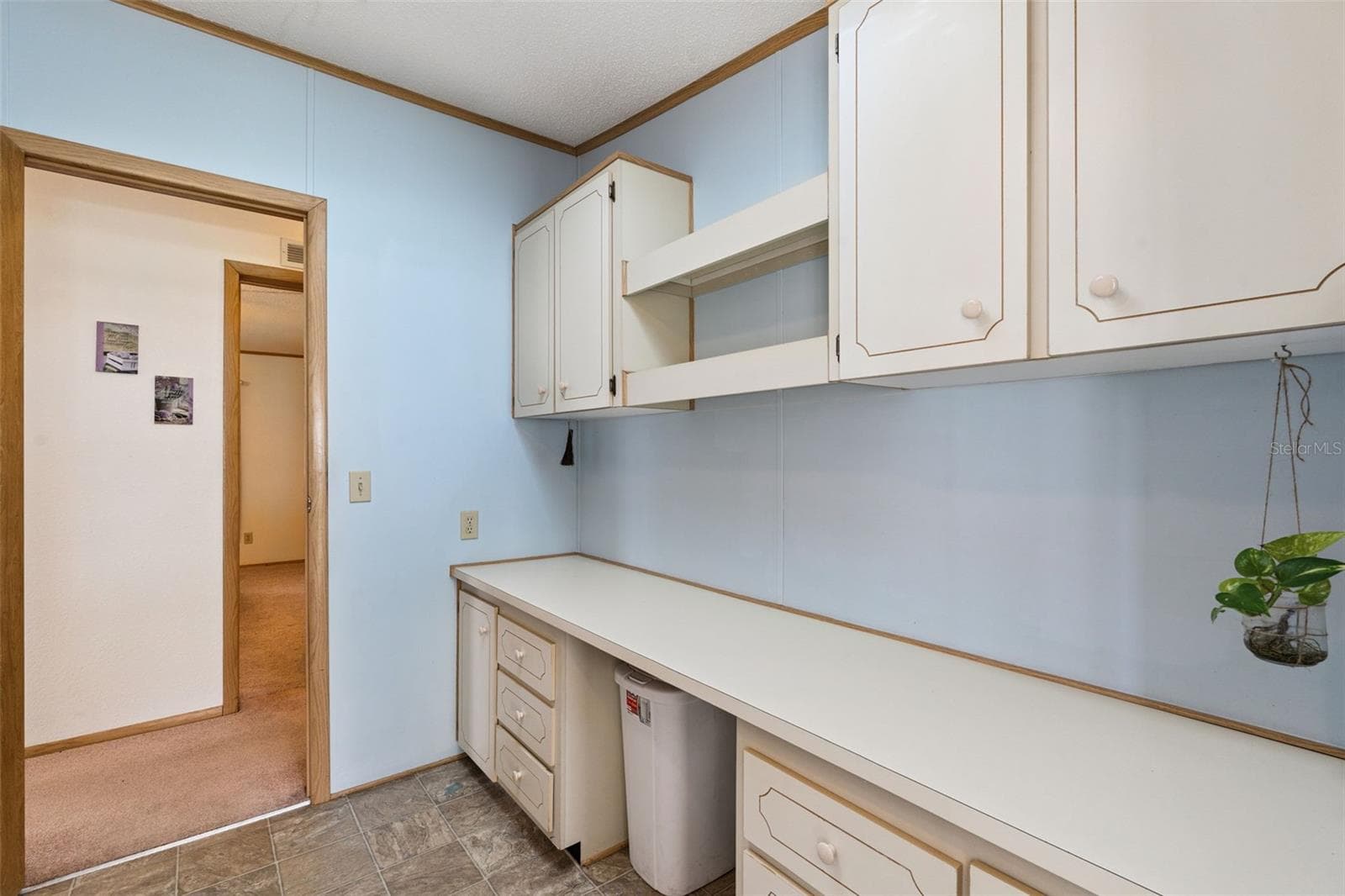 Laundry room with built-in counter, drawers and upper cabinets - 25038 CLIFFORD HL, LEESBURG