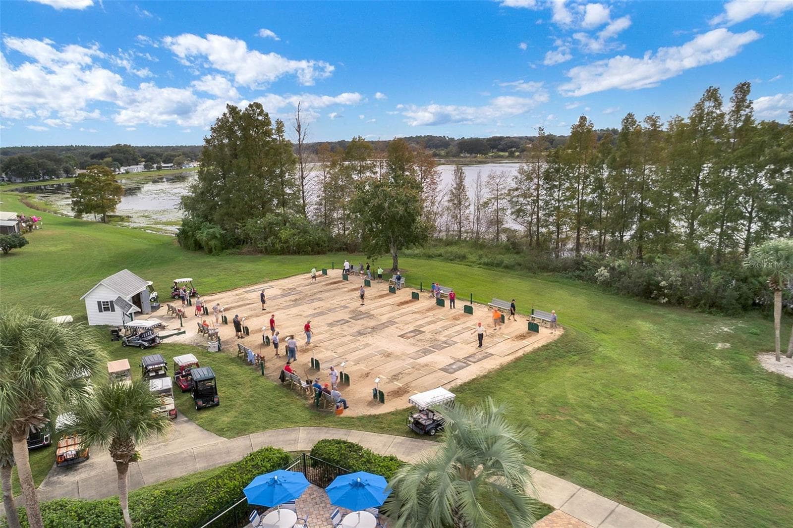 Community amenity: aerial view of the horseshoe pits - 25038 CLIFFORD HL, LEESBURG