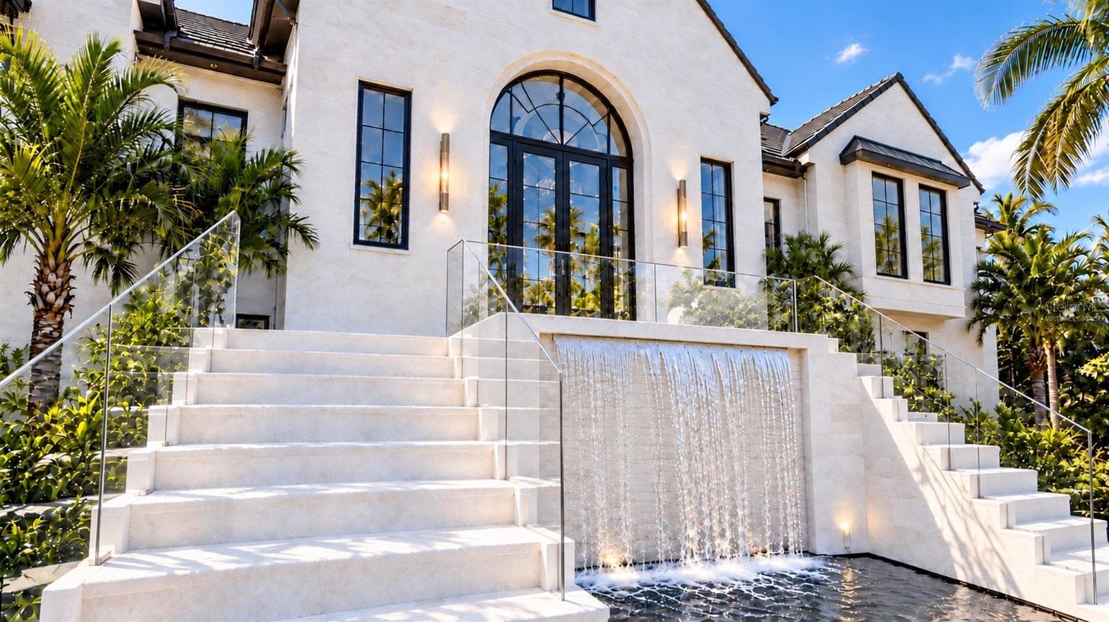 Grand waterfall entrance. Virtually staged. - 546 FREELING DR, SARASOTA