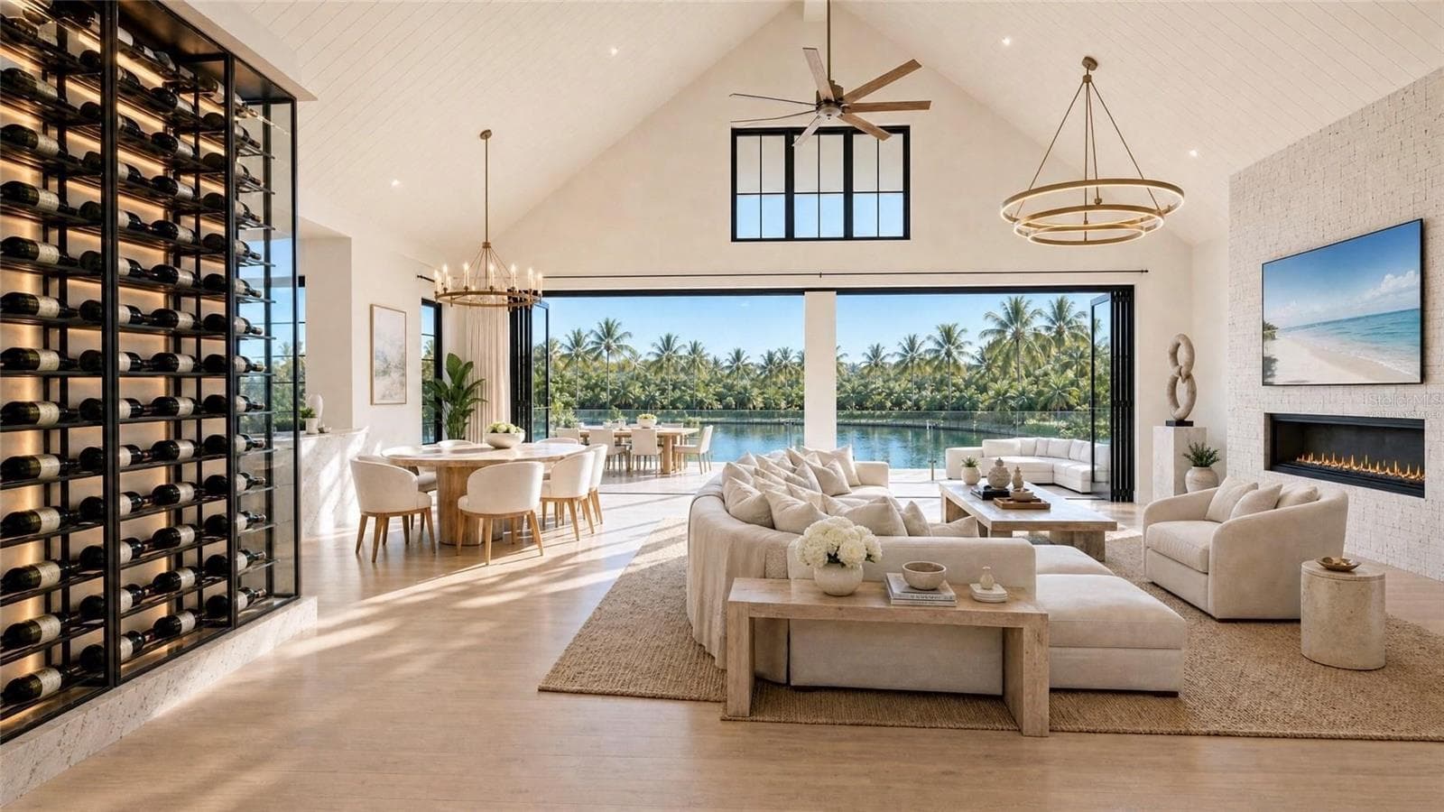 Living room. Virtually staged. - 546 FREELING DR, SARASOTA