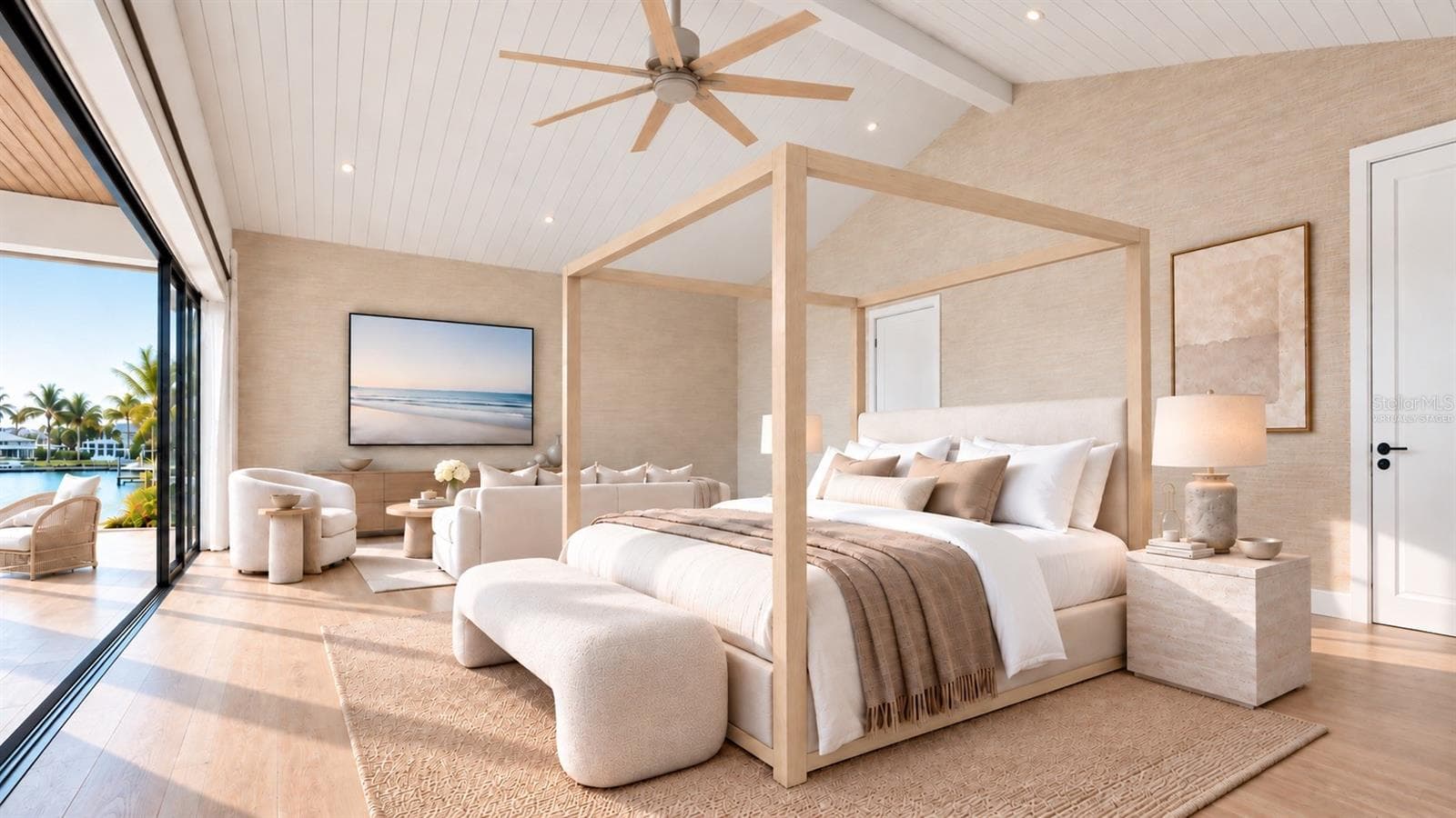 Primary suite. Virtually staged. - 546 FREELING DR, SARASOTA