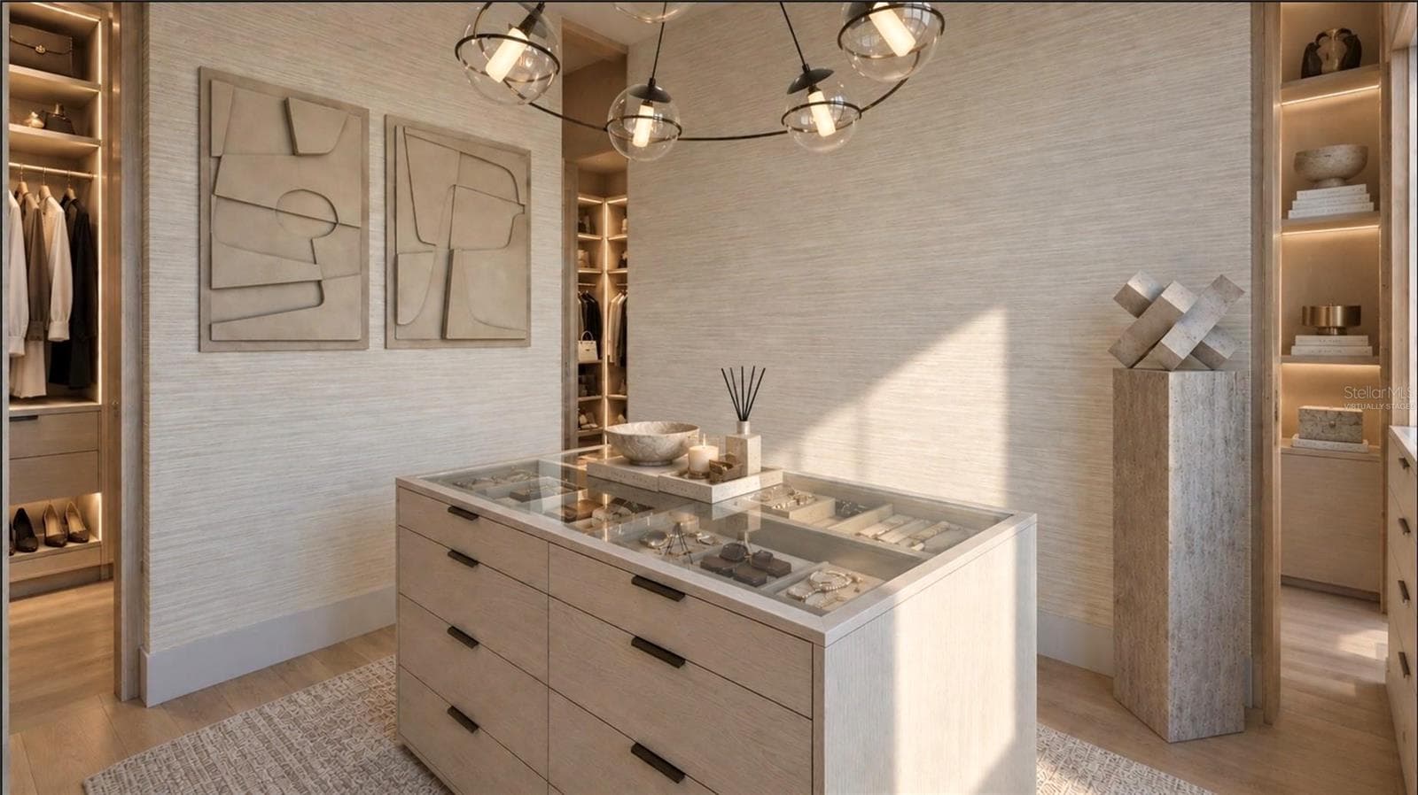 His and Hers closets. Virtually staged. - 546 FREELING DR, SARASOTA