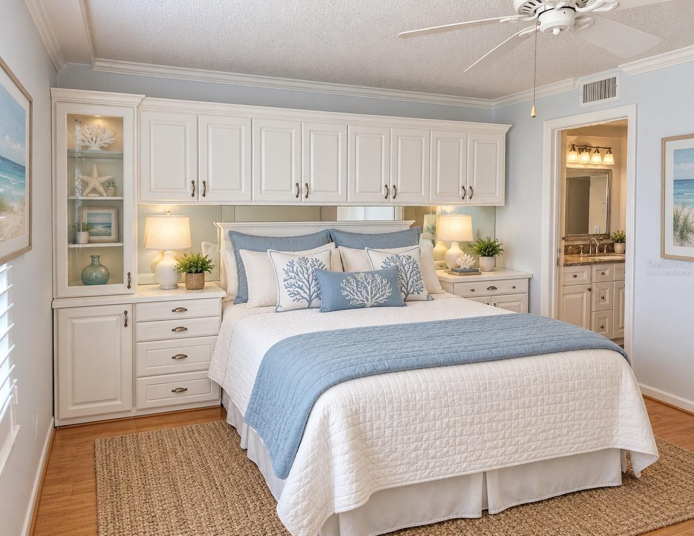 Virtually staged primary bedroom - 2620 COVE CAY DR #307, CLEARWATER
