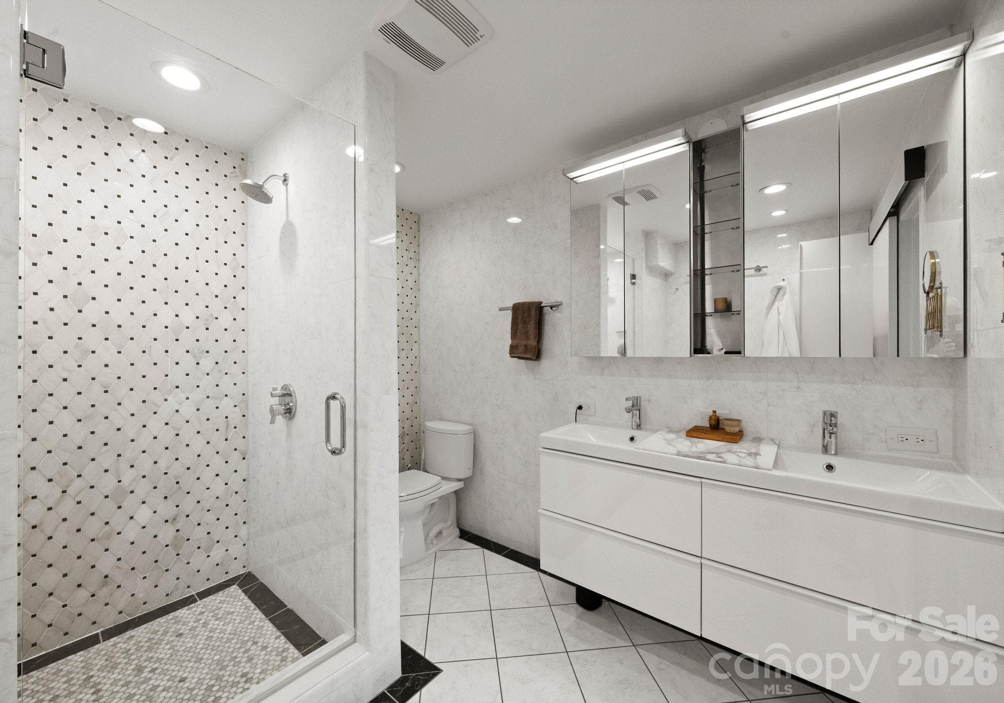 Primary bathroom - 1300 Queens Road, Charlotte