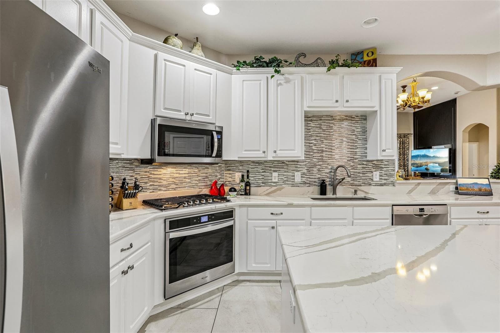 6 burner gas range & griddle - 27443 MISTFLOWER DR, WESLEY CHAPEL