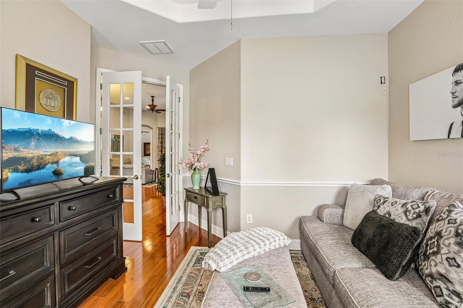Bonus room with French doors - 27443 MISTFLOWER DR, WESLEY CHAPEL