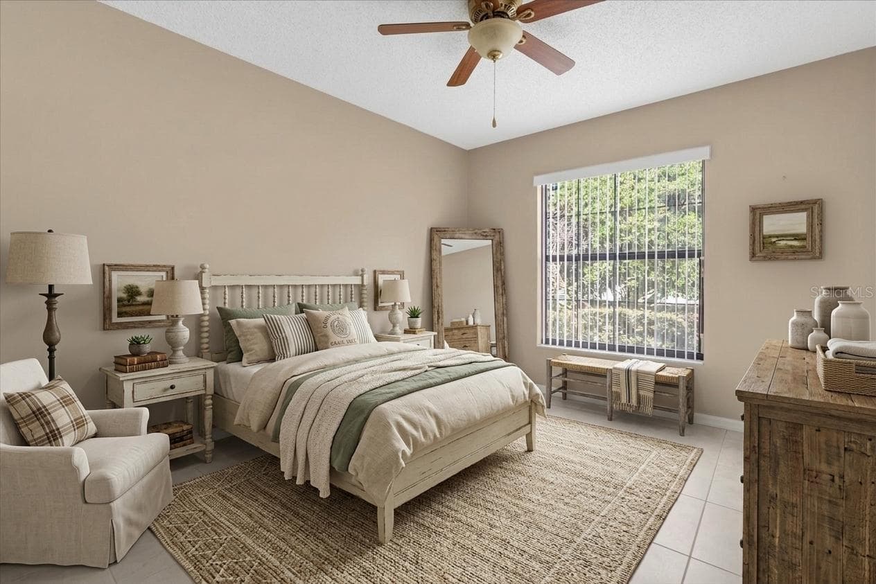bedroom 2 virtual staged for other set up ideas (not included) - 9126 BASSETT LN, NEW PORT RICHEY