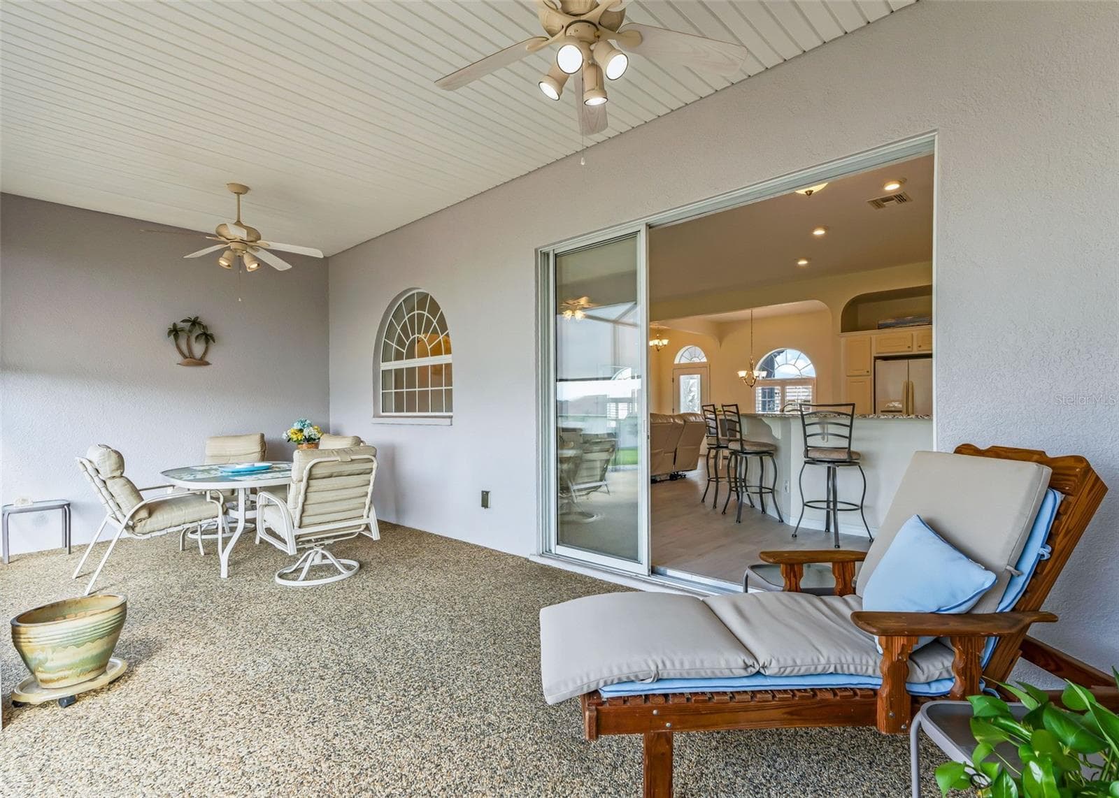 Covered Lanai with River rock flooring - 12223 SE 175TH LOOP, SUMMERFIELD