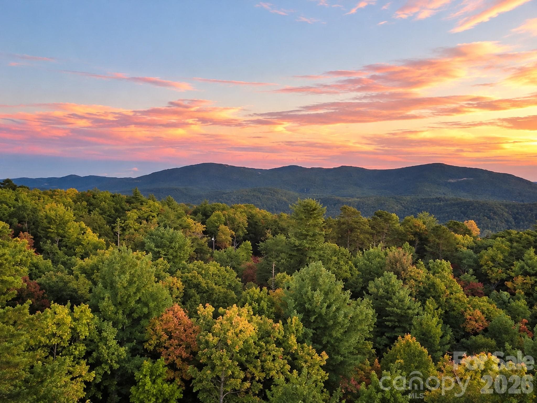 Expansive mountain ridgelines and forest views at sunset. - 000 Bulling Creek Road, Penrose