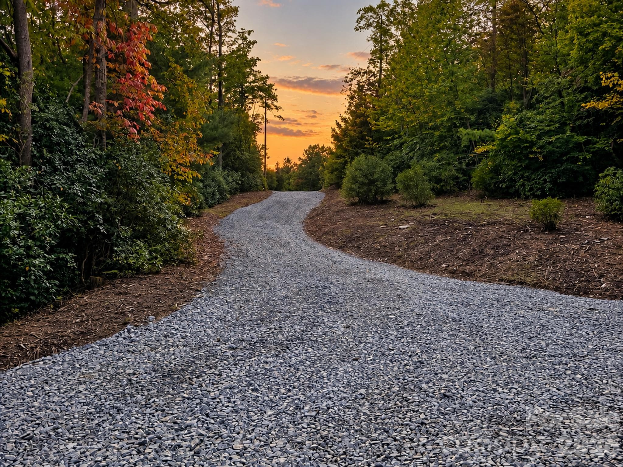 Gravel driveway providing access from the subdivision road toward the property. - 000 Bulling Creek Road, Penrose