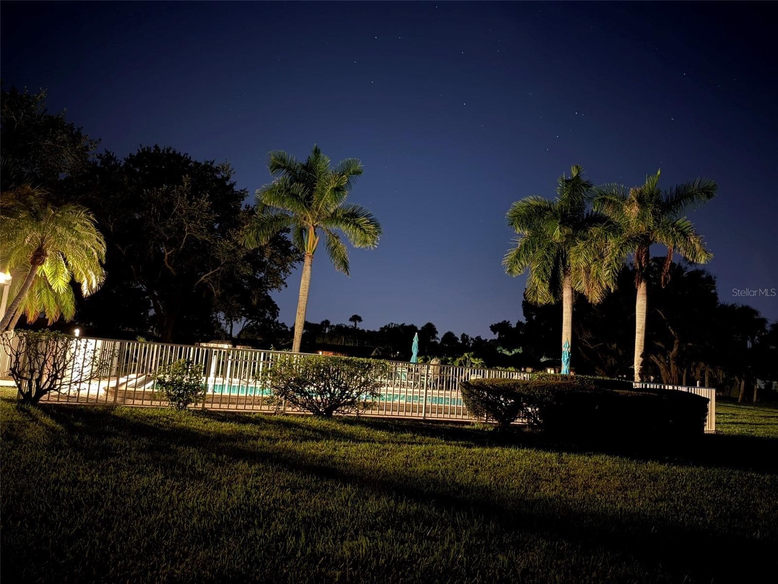 luminated night view from the livingroom - 2319 LAKESIDE MEWS #B3, SARASOTA