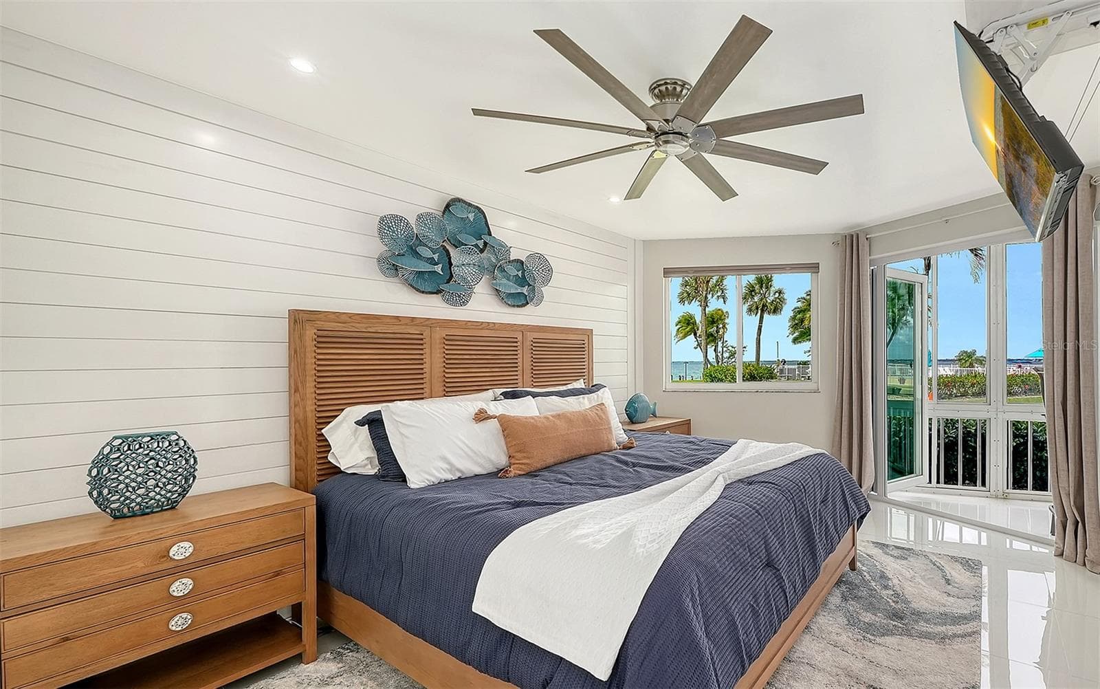 Primary bedroom with custom built in closets. - 771 JOHN RINGLING BLVD #5, SARASOTA