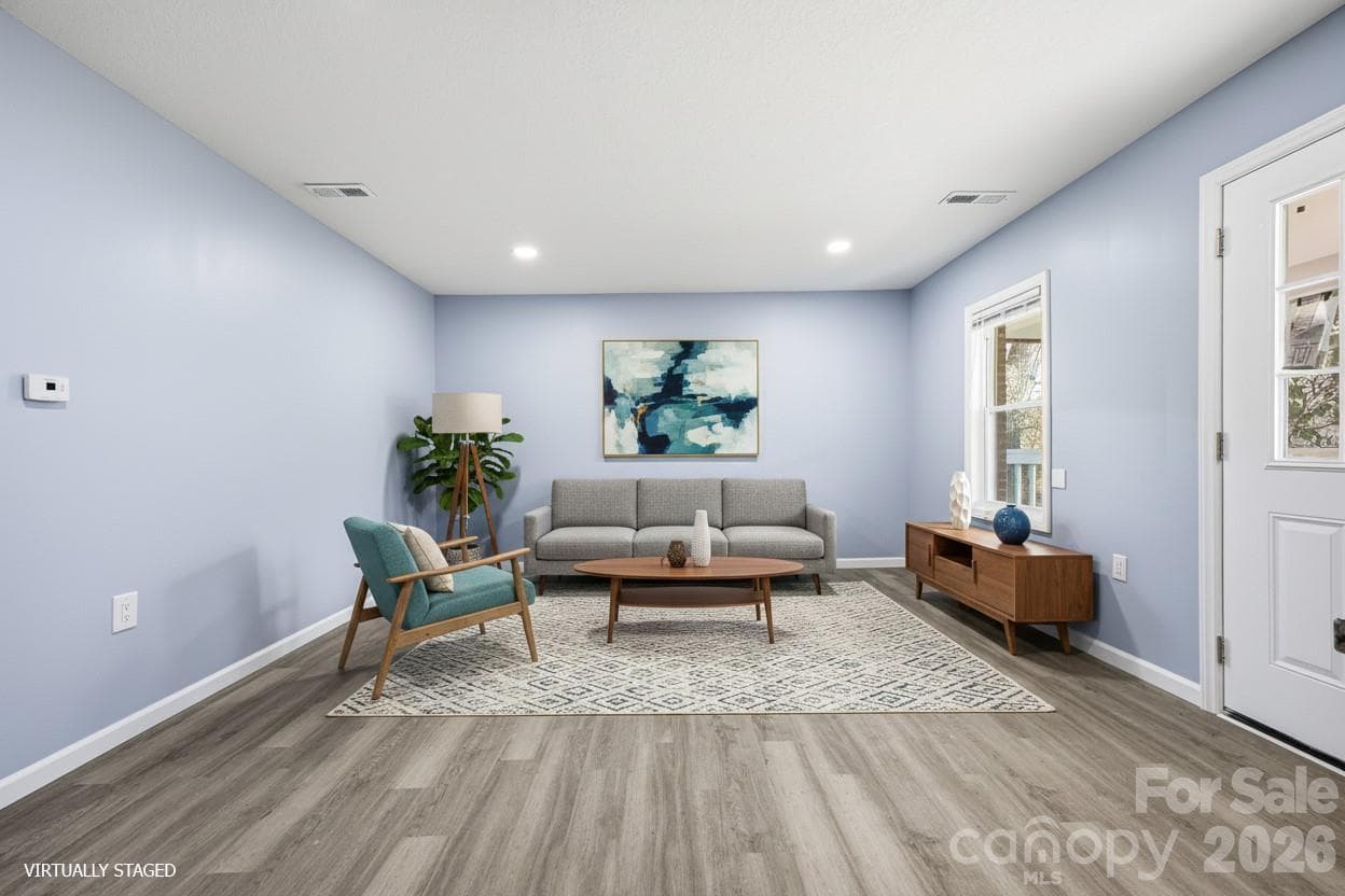 Family Room (Virtually Staged) - 349 Gorman Bridge Road, Asheville