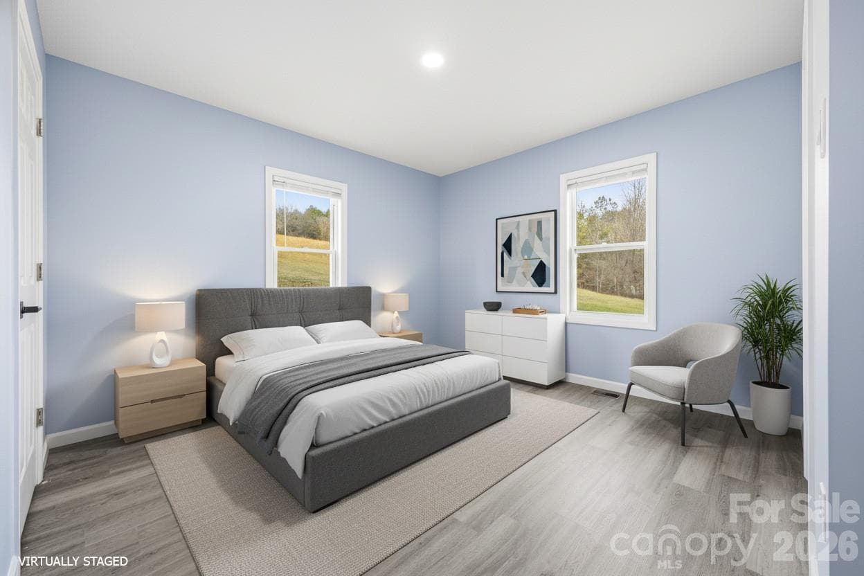 Primary Bedroom (Virtually Staged) - 349 Gorman Bridge Road, Asheville