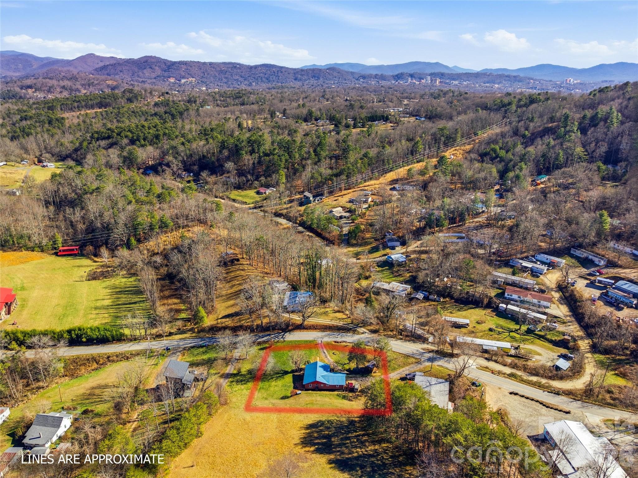 House Aproximate Lines - 349 Gorman Bridge Road, Asheville