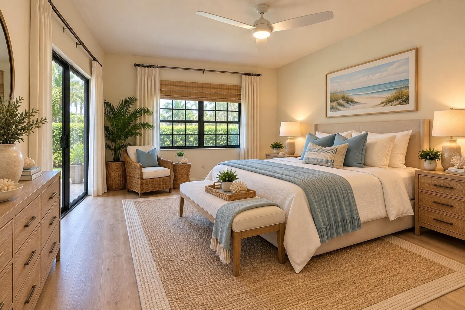 Primary Bedroom staged - 5535 HAMPSTEAD HEATH #45, SARASOTA