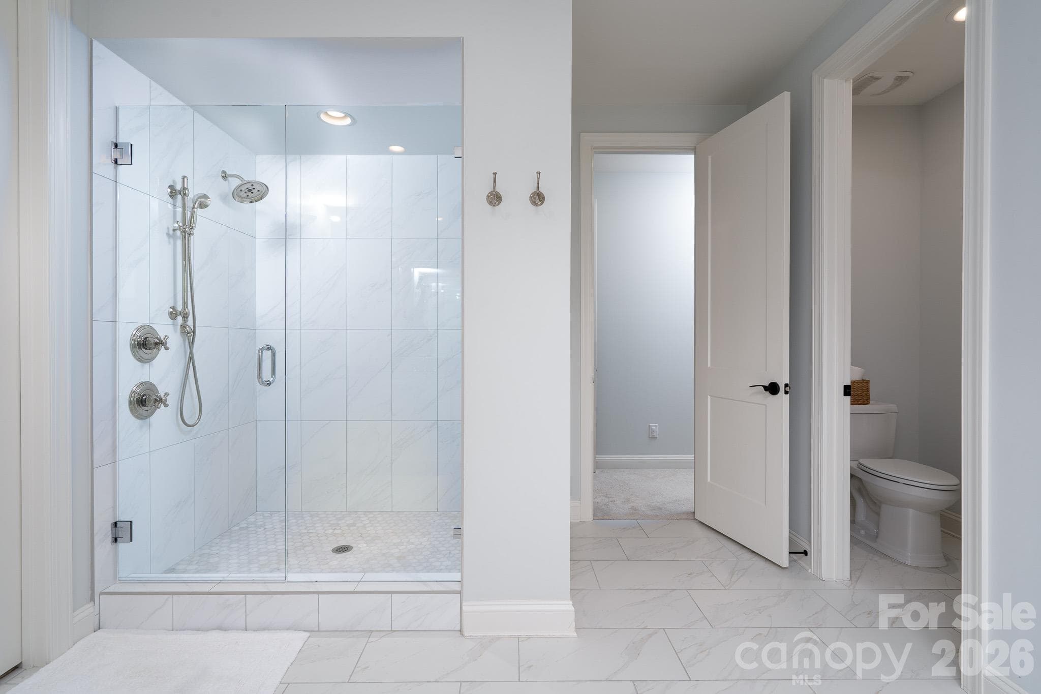 Custom Tile Shower with full Glass wall/Door - 9588 Pacing Lane NW, Concord