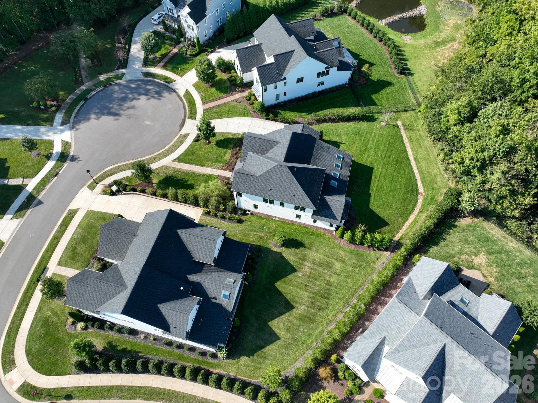 Aerial view of location in the cul-de-sac - 9588 Pacing Lane NW, Concord