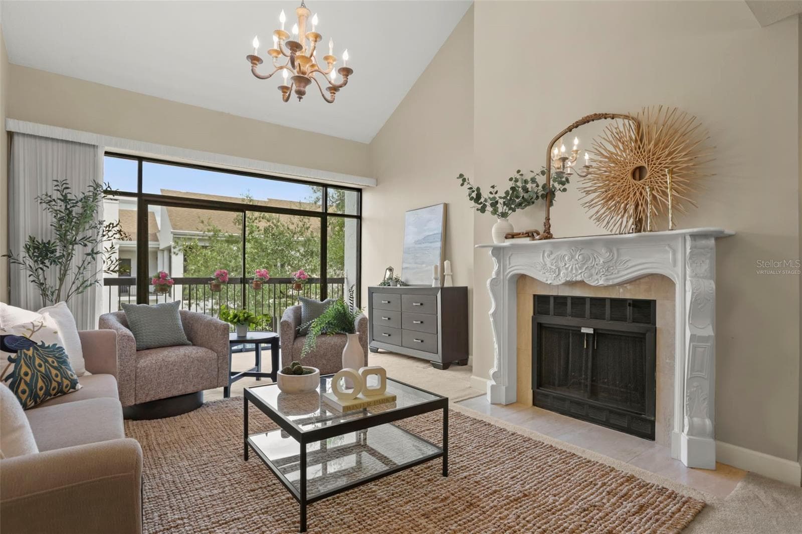 Vaulted ceilings, a wood-burning fireplace, and expansive windows give a hint of how remarkable this condo is. - 300 CAROLINA AVE #402C, WINTER PARK
