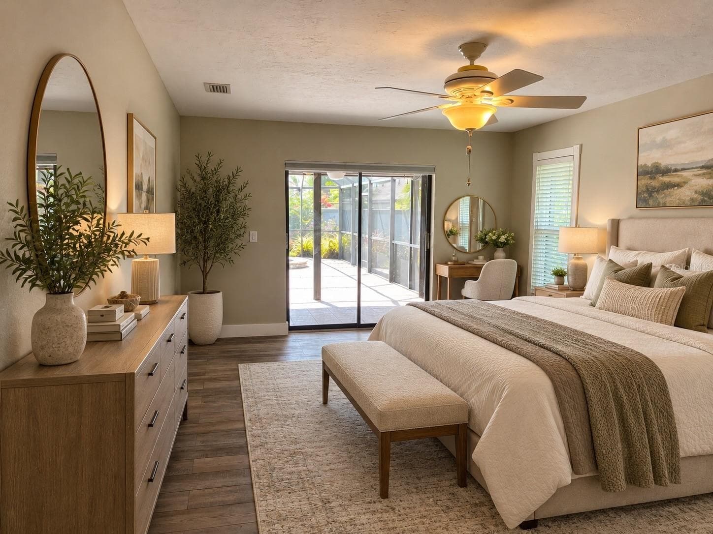 VIRTUAL Staged Primary Bedroom - 6993 COUNTRY LAKES CIR, SARASOTA