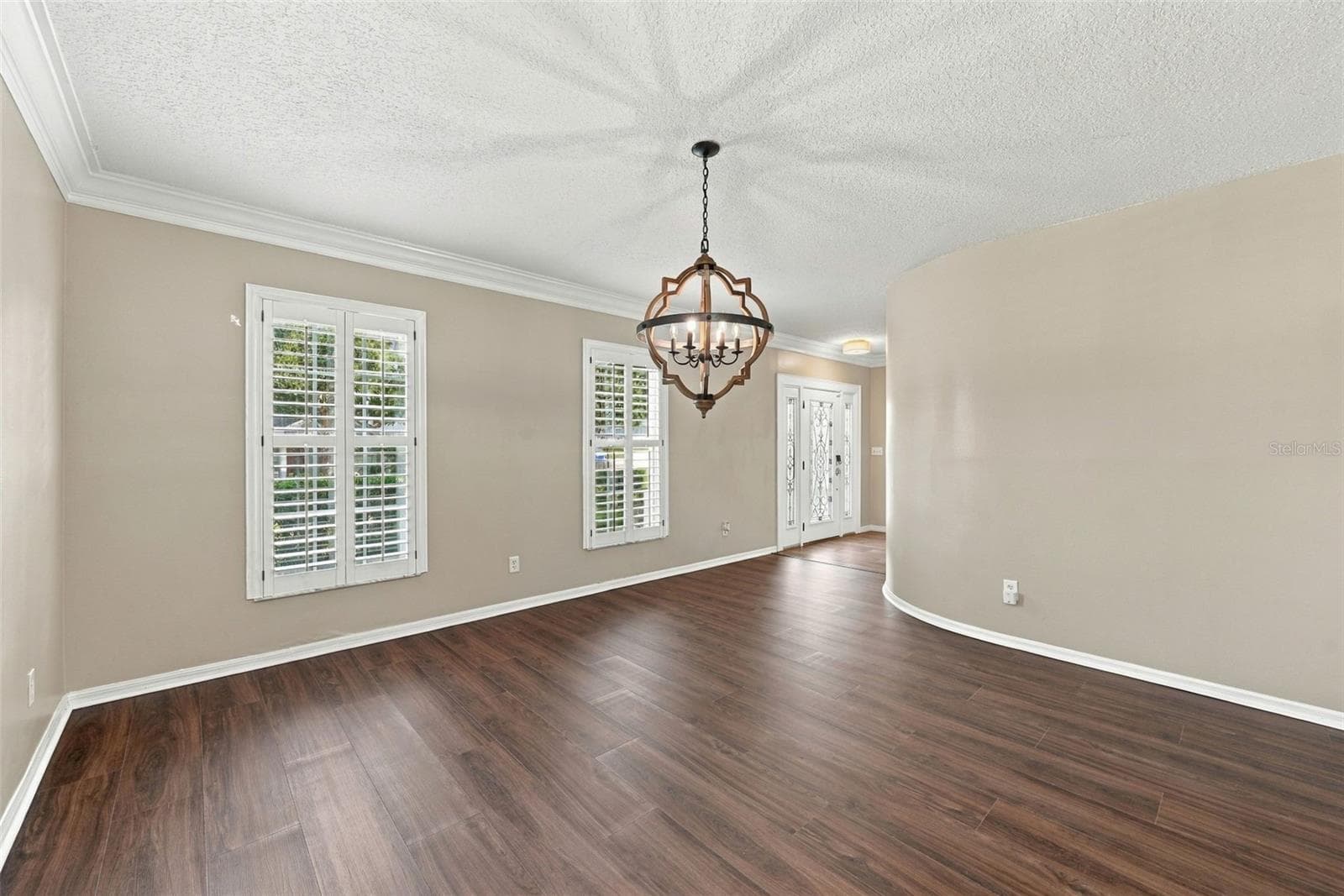 Dining room with Brand New LVP Flooring and plantation shutters - 1349 VALLEY PINE CIR, APOPKA