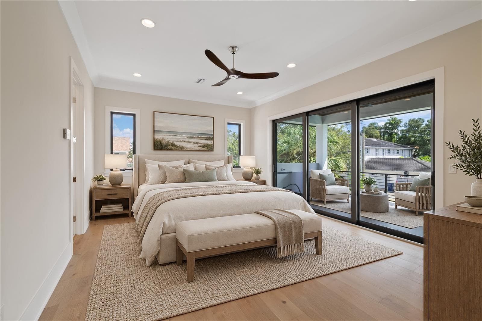 Primary bedroom, virtually staged - 4902 W SAN NICHOLAS ST, TAMPA