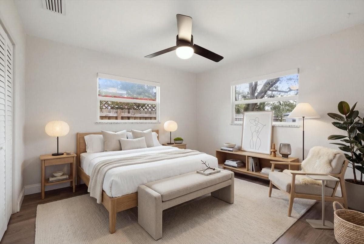 Virtually Staged Bedroom #2 - 1837 PASADENA DR, DUNEDIN