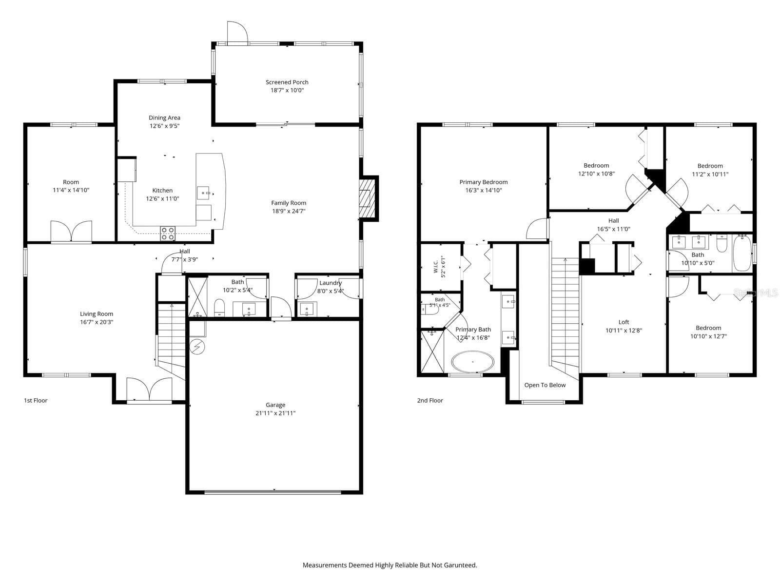 1st and 2nd floor plans - 207 REDWOOD BARK TRL, KISSIMMEE