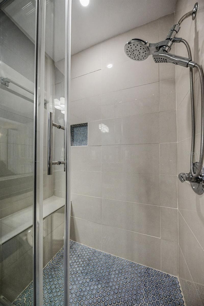 Shower in Guest Bathroom - 1801 E LAKE RD #1D, PALM HARBOR