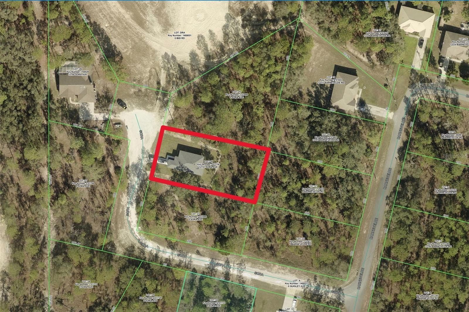 GIS Map - 12151 SORA AVE, WEEKI WACHEE