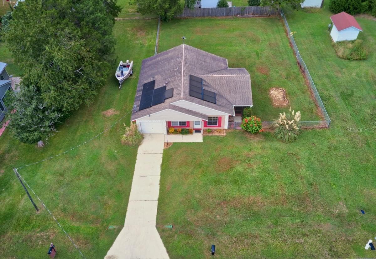 Aerial from front - 21617 SW PEACH BLOSSOM ST, DUNNELLON