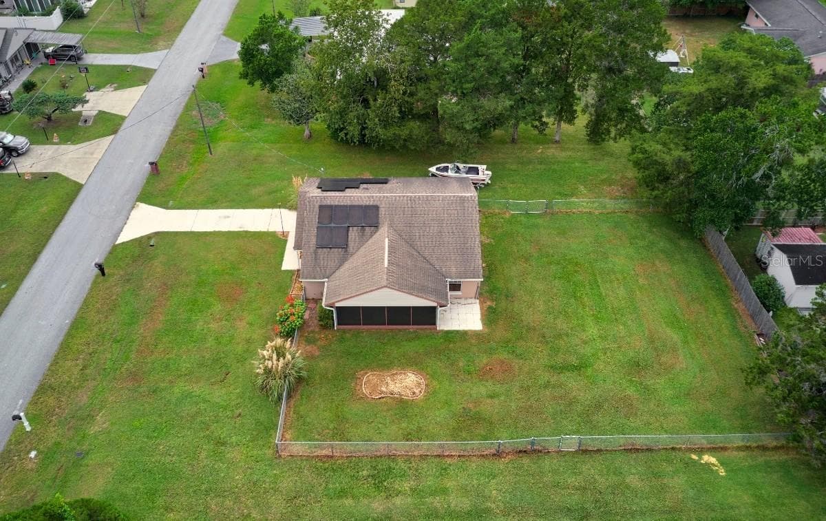 Aerial from side - 21617 SW PEACH BLOSSOM ST, DUNNELLON